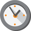 orange clock